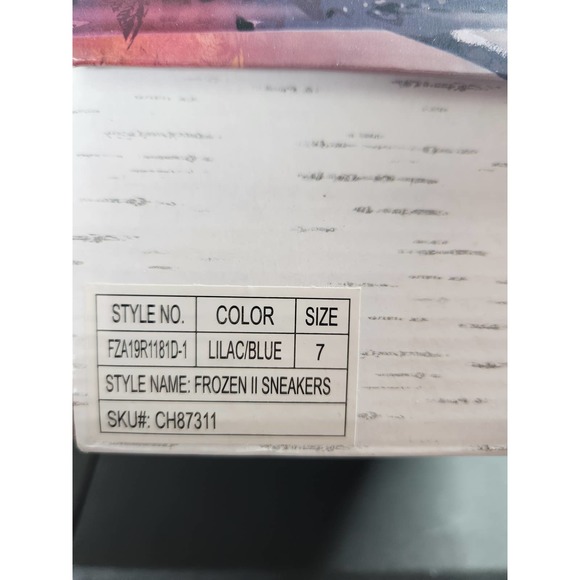 Disney Frozen Toddler Anna & Elsa Light Up Elastic Lace Sneaker NWT - Picture 8 of 9